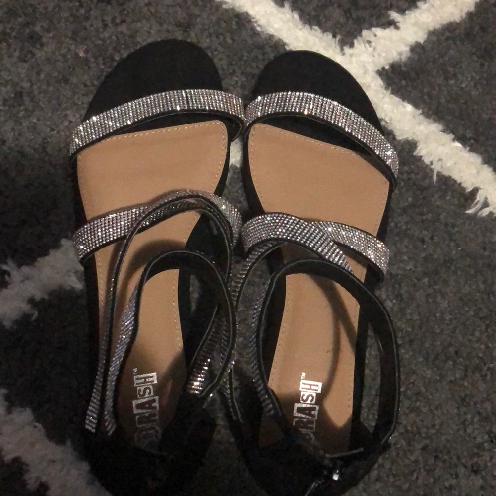 NWOT BRASH Rhinestone Strap Sandals